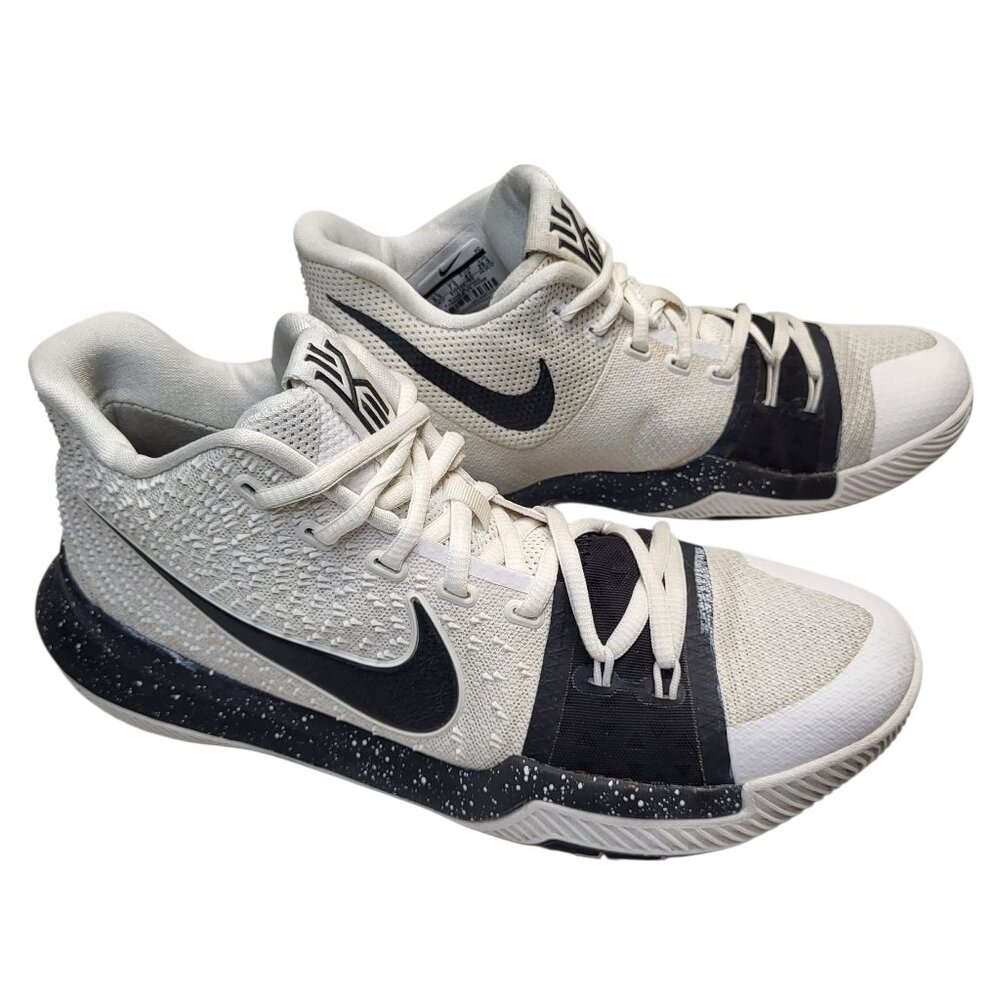 Nike Kyrie 3 Cookies Cream Oreo Mens 8.5 Basketball Shoes 917724-100 No Insoles